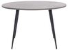 Stół do jadalni okrągły ⌀ 120 cm imitacja betonu z czarnym ODEON_775971