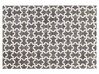 Kožený koberec 140 x 200 cm sivá/béžová YEDISU_780625