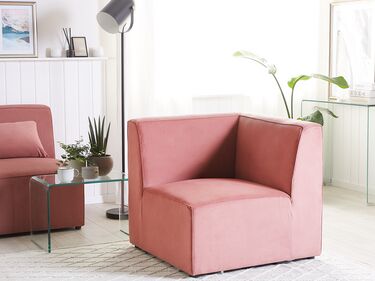 Sofa hjørnemodul kordfløyel rosa LEMVIG