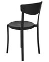 Set of 8 Dining Chairs Black VIESTE_853038