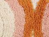 Conjunto de 2 cojines de algodón naranja/beige claro/rosa acolchado 45 x 45 cm LABLAB_838683