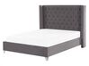 Velvet EU King Size Bed Grey LUBBON_734228