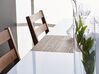 Mesa de jantar extensível branca e castanha clara 160/200 x 90 cm KALUNA_783498