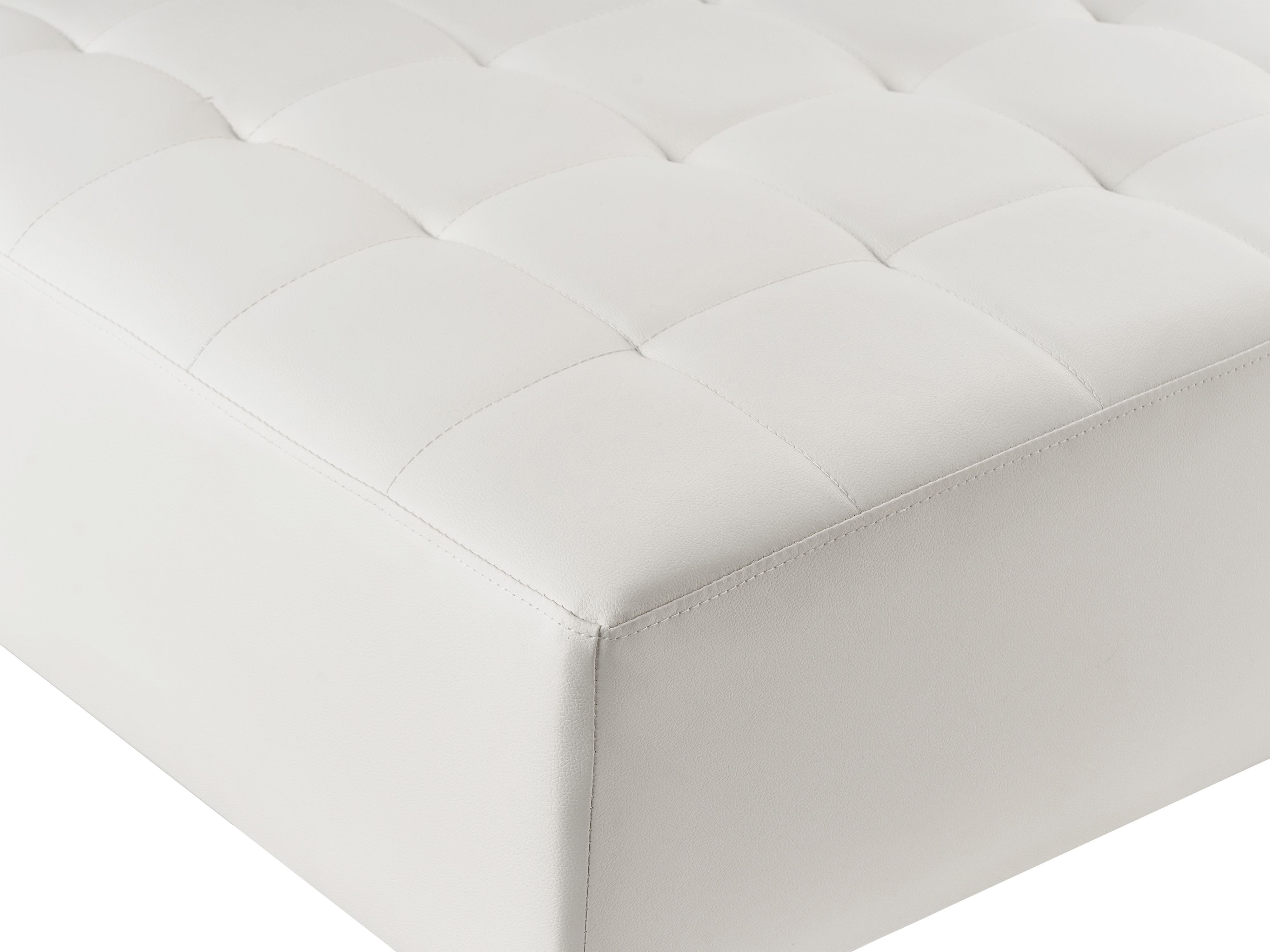 Ottomane Kunstleder weiss ABERDEEN | Beliani.cz