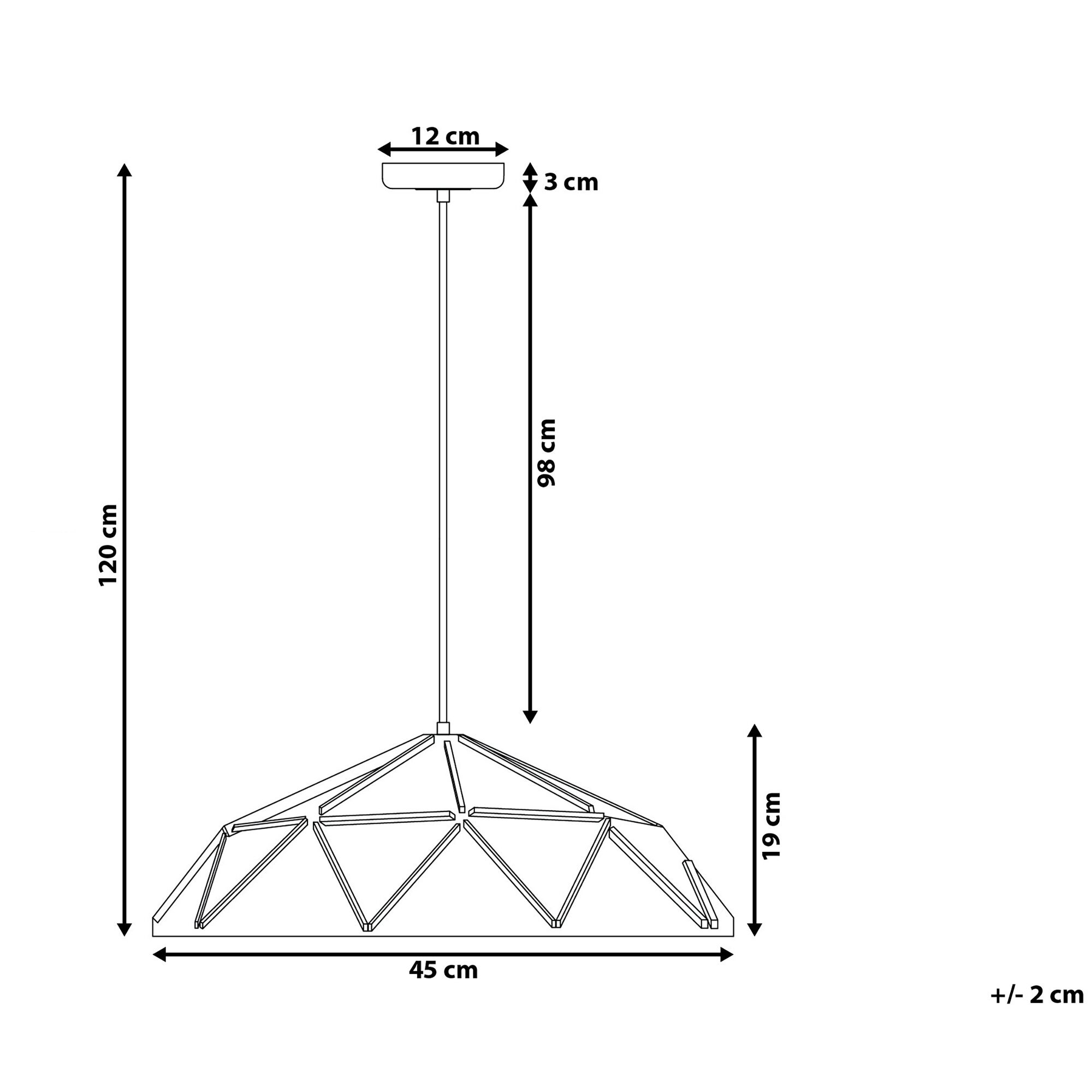 Lampa wisząca czarna SENIA
