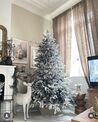 Künstlicher Weihnachtsbaum mit LED Beleuchtung schneebedeckt 180 cm weiß TATLOW_894448