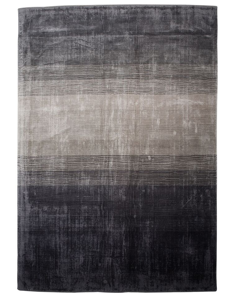 Vloerkleed viscose grijs/zwart 160 x 230 cm ERCIS_710171