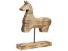 Dekofigur zertifiziertes Holz hellbraun Pferd 48 cm COLIMA_791686