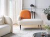 Chaise longue velluto bianco e arancione sinistra ARCEY_818473