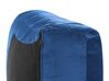 7-Sitzer Sofa Samtstoff dunkelblau halbrund mit Ottomane ROTUNDE_793559