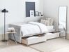 Sametová postel s úložným prostorem 90 x 200 cm šedá MARRAY_870831