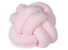 Dekokissen Knoten Ball Flechtmuster Samtstoff rosa 20 x 20 cm MALNI_790125
