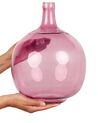 Glass Decorative Vase 31 cm Pink CHAPPATHI_867289