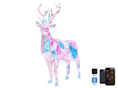 Decoração LED inteligente com app rena multicolor 90 cm POLARIS