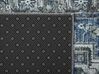 Teppich grau / blau 80 x 240 cm orientalisches Muster Kurzflor KOTTAR_831414