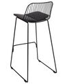 Set of 2 Metal Bar Chairs Black PENSACOLA_907497
