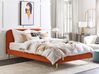 Zamatová posteľ 180 x 200 cm oranžová FLAYAT_834137