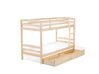 Łóżko piętrowe z szufladami drewniane 90 x 200 cm jasne drewno REGAT_797107