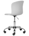 Krzesło biurowe regulowane ekoskóra białe VAMO_731929