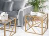 Glass Top Side Table Gold ORLAND_766628