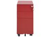 3 Drawer Metal Filing Cabinet Red BOLSENA_783537