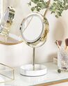 Lighted Makeup Mirror ø 26 cm Gold and White SAVOIE_848170