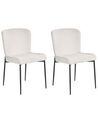 Set of 2 Fabric Chairs Off-White ADA_867417