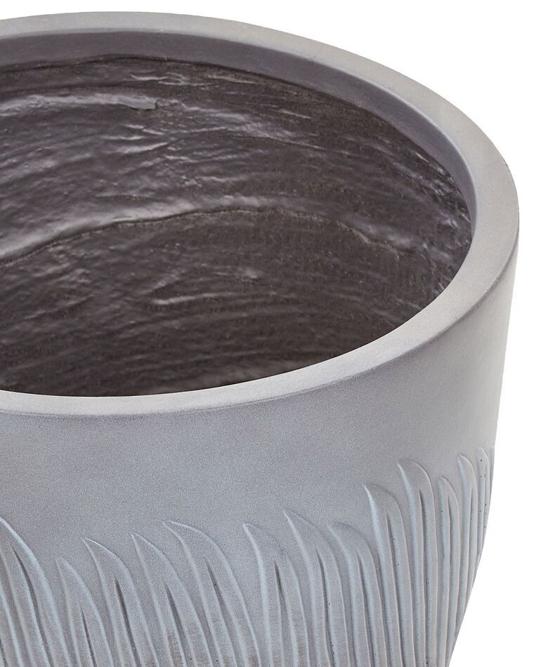 Blumentopf grau rund 35 x 35 x 33 cm FTERO Beliani.de