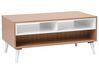Konferenčný stolík s 2 zásuvkami svetlé drevo/biela ALLOA_712999