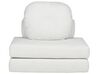 Sofa rozkładana jednoosobowa sztruksowa biała OLDEN_906501