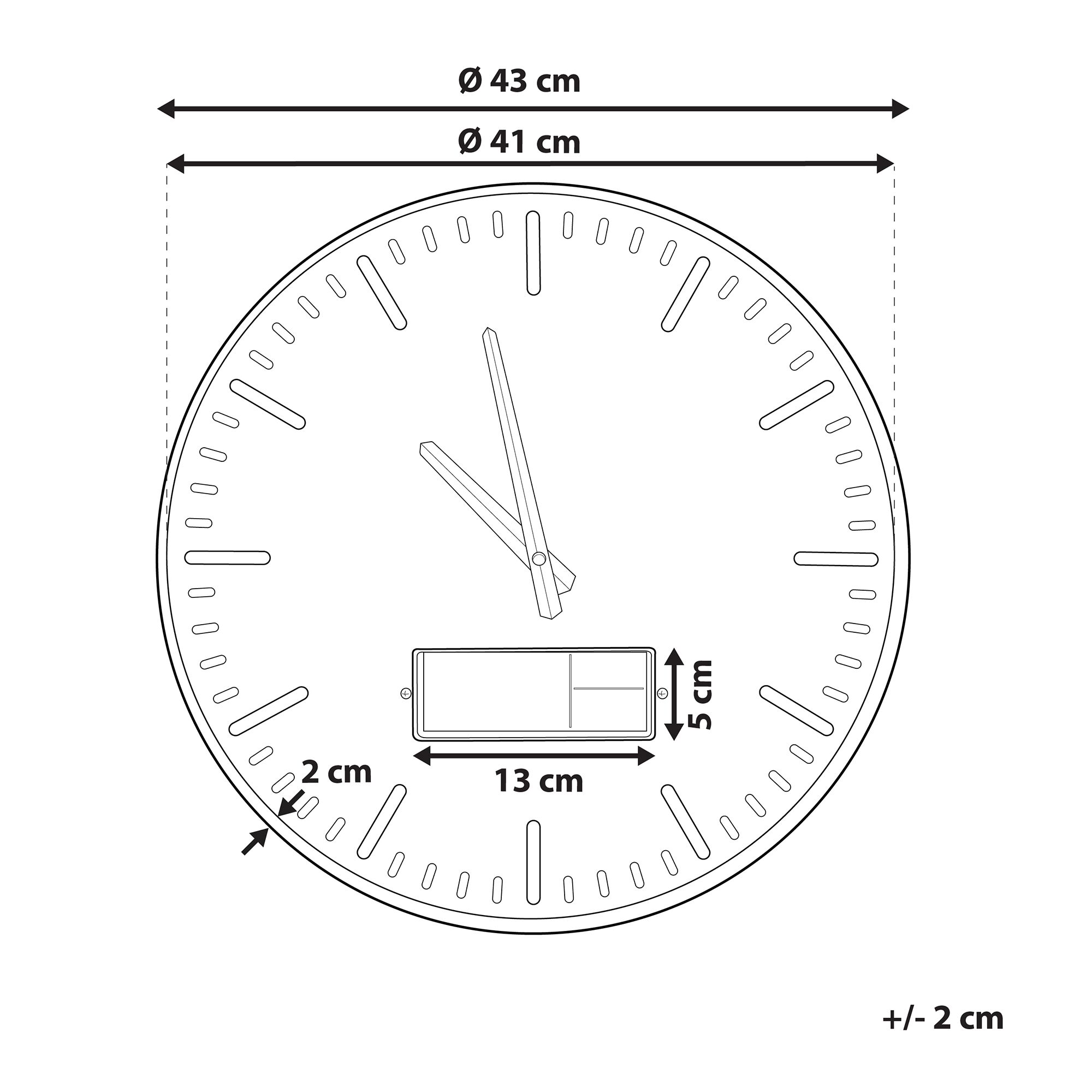 Zegar ścienny ø 43 cm brązowo-złoty BRUGG
