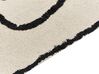 Teppich Baumwolle beige / schwarz 80 x 150 cm Gesichtsmotiv Kurzflor KONUR_839851