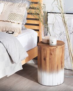 Yöpöytä tiikki vaalea puu/valkoinen MOVAS Yöpöytä tiikki vaalea puu/valkoinen MOVAS