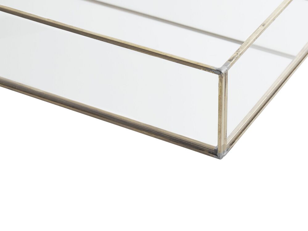 Tablett Spiegeleffekt / silber 30 x 20 cm GRENOBLE | Beliani.de