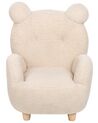 Cadeira para crianças forma de urso creme MELBU_886826