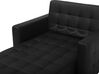 Faux Leather Chaise Lounge Black ABERDEEN_715724