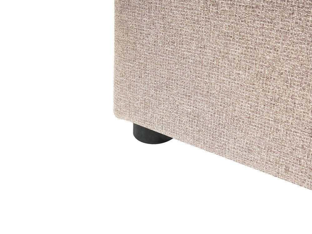 Cama tapizada con almacenaje beige 90x200 cm DINAN | Beliani.es