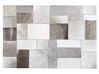 Dywan patchwork skórzany brązowoszary 160 x 230 cm PERVARI_764751