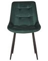 Set of 2 Velvet Dining Chairs Dark Green MELROSE_771913