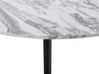 Eettafel MDF marmerlook/zwart ⌀ 110 cm MOSBY_757691