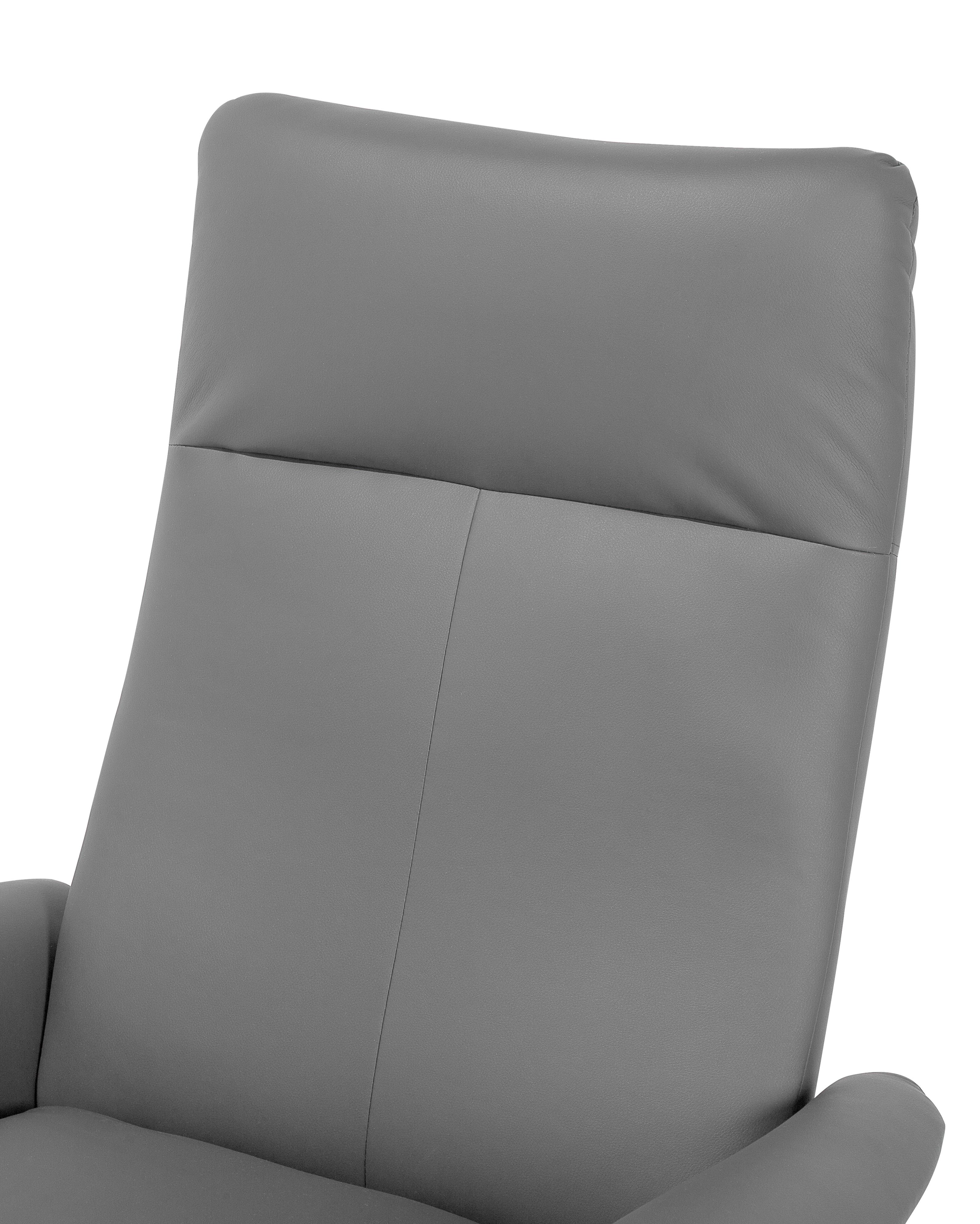Faux Leather Recliner Chair Grey PRIME Beliani.co.uk