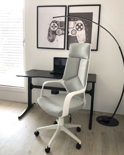 Työtuoli harmaa/valkoinen DELIGHT