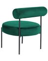 Sametová židle smaragdově zelená ALPHA_860900