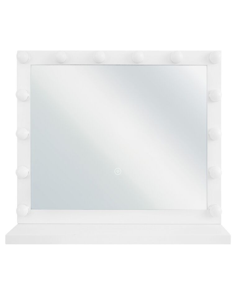 Stojanové zrcadlo LED 50 x 60 cm bílé BEAUVOIR_756900