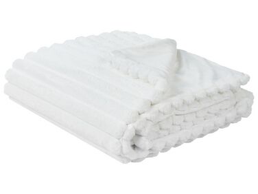 Fehér műszőrme ágytakaró 150 x 200 cm RAKYA