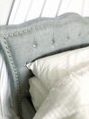 Fabric EU Single Size Ottoman Bed Grey METZ_724525