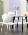 Set of 4 Plastic Dining Chairs White OSTIA_862728