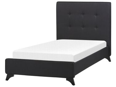 Fabric EU Single Size Bed Black AMBASSADOR