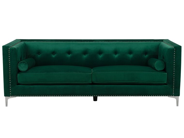 3-Sitzer Sofa Samtstoff smaragdgrün AVALDSENES_751768