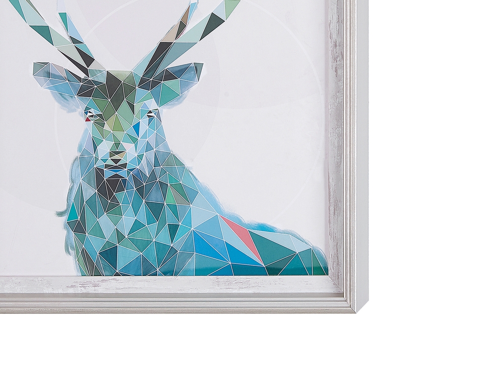 Tableau décoratif cerf bleu 60 x 80 cm KAYES 